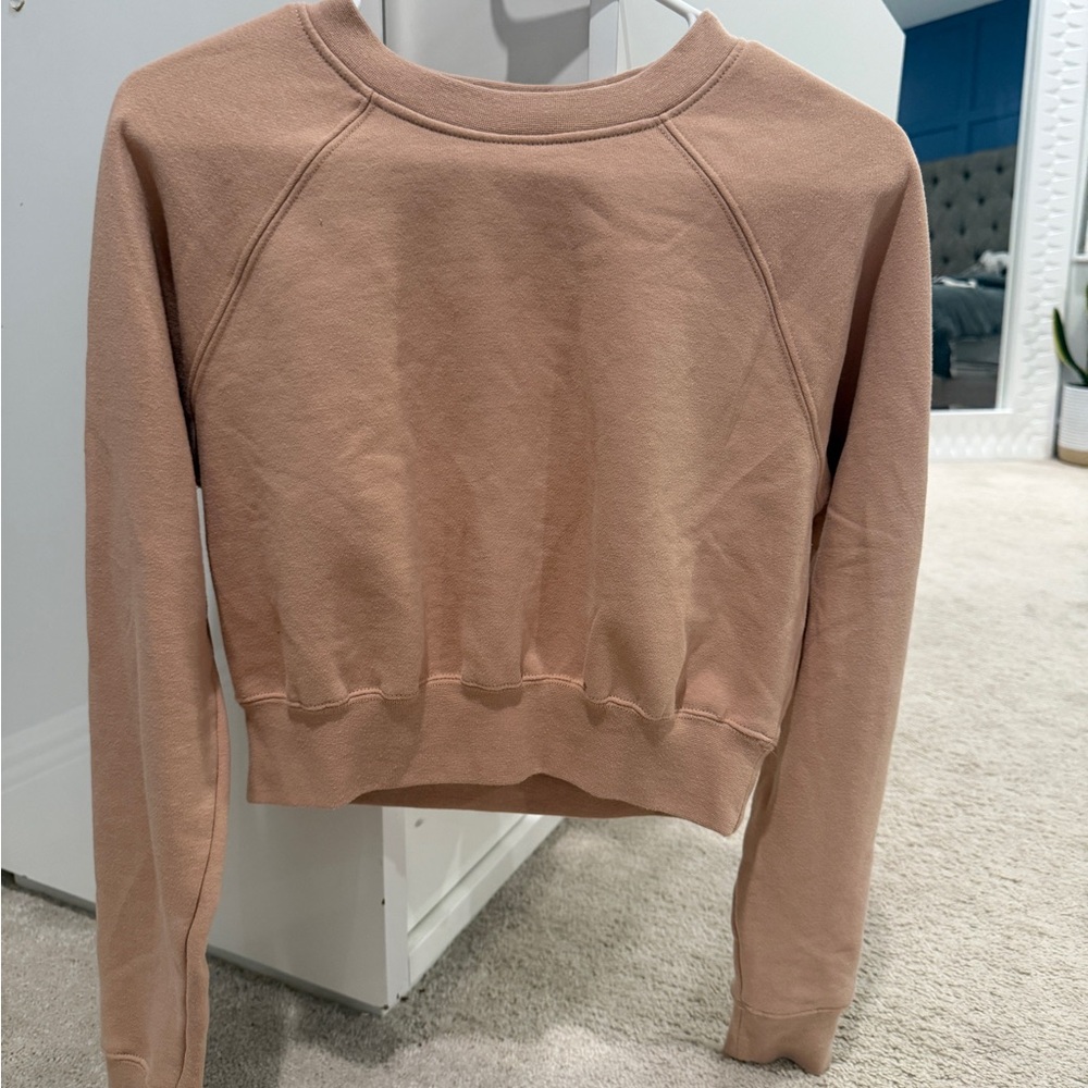 RSQ Blush Pink Cropped Sweatshirt